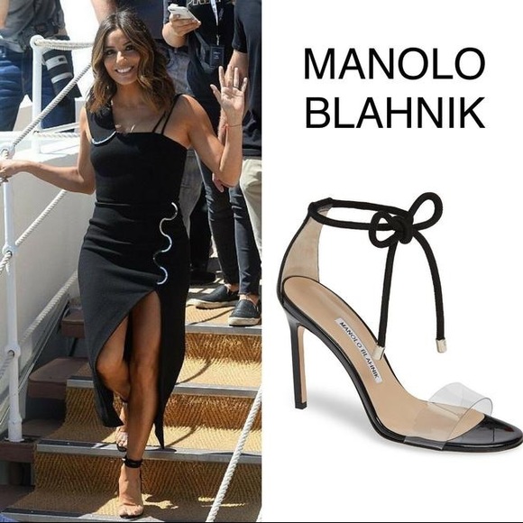 Authentic Black leather tie Manolo Blahnik - Picture 4 of 5